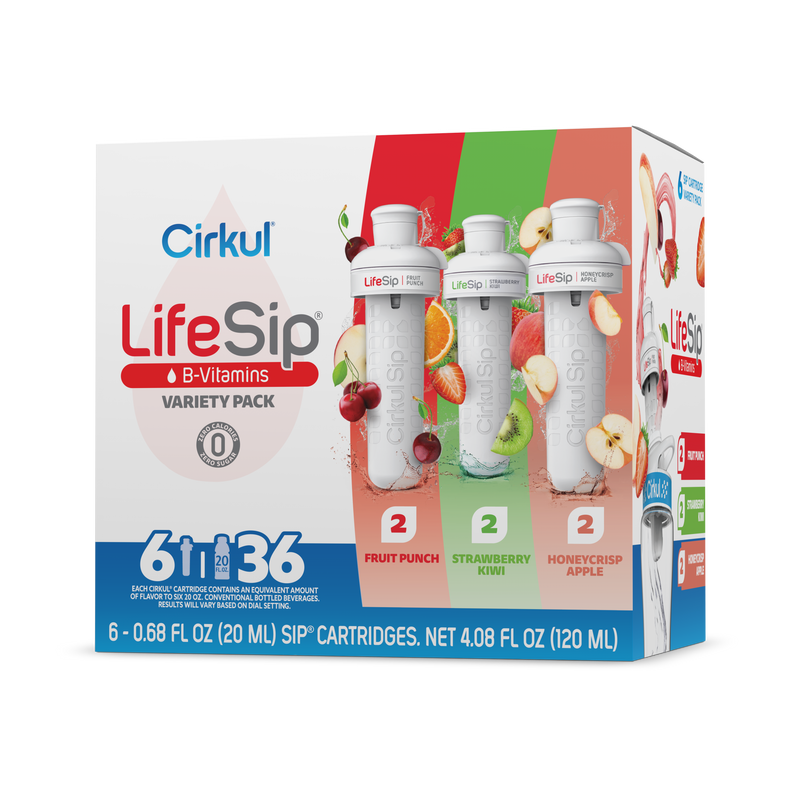 Zero-Calorie LifeSip 6-Pack Variety Pack PN3A - Electrolyte Hydration Enhanced Taste Cartridges - Default Title