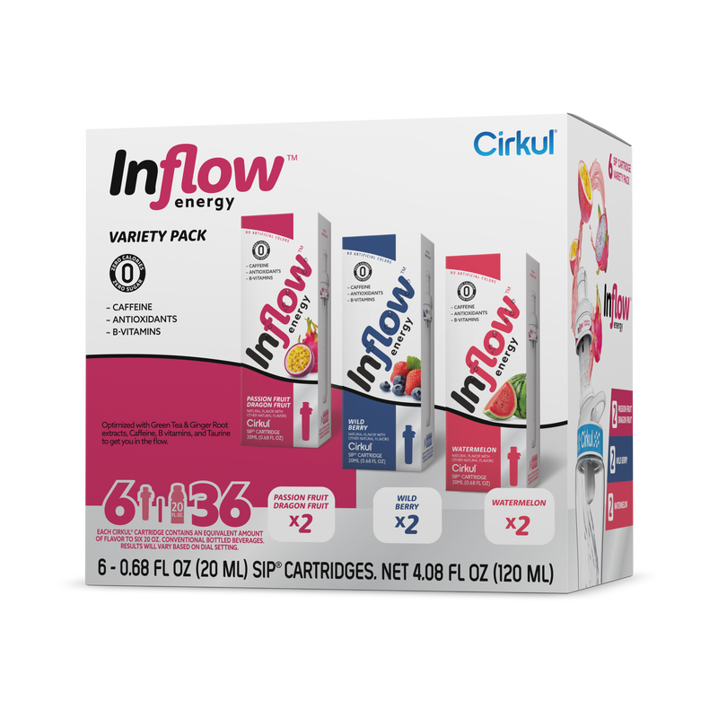 Sugar-Free Inflow Energy 6-Pack Variety Pack VCUW - Electrolyte Hydration Enhanced Taste Cartridges - Default Title