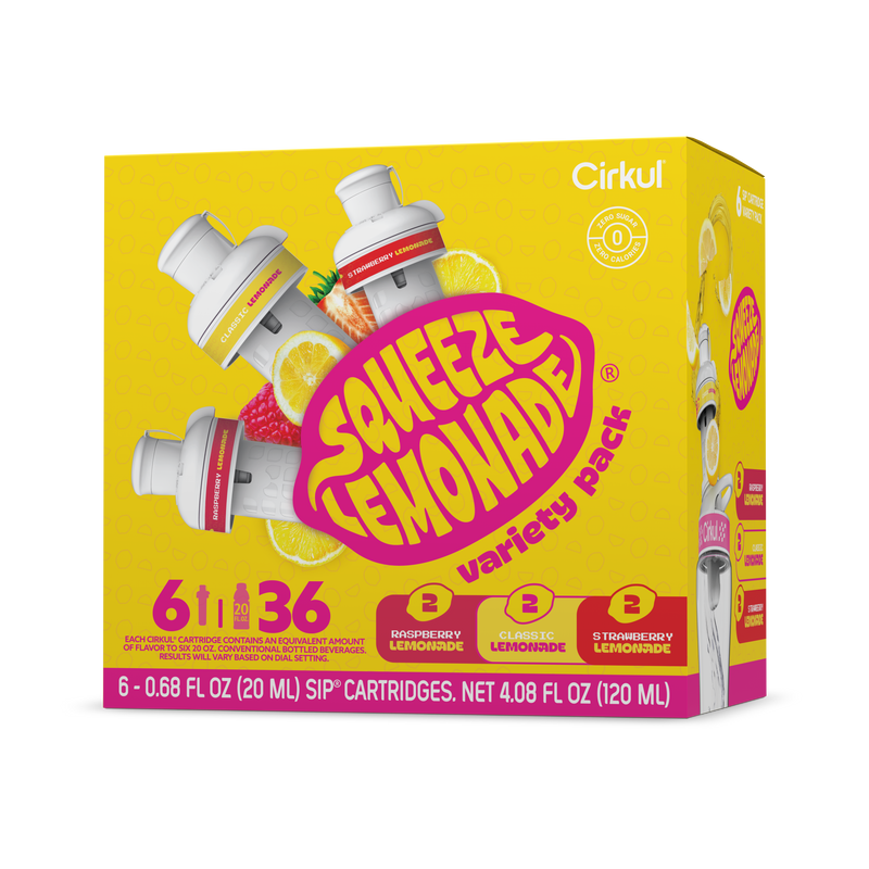 Zero-Calorie Squeeze Lemonade 6-Pack Variety Pack 3TLS - Zero-Calorie Multi-Flavor Sip Pods for Water Bottle - Default Title