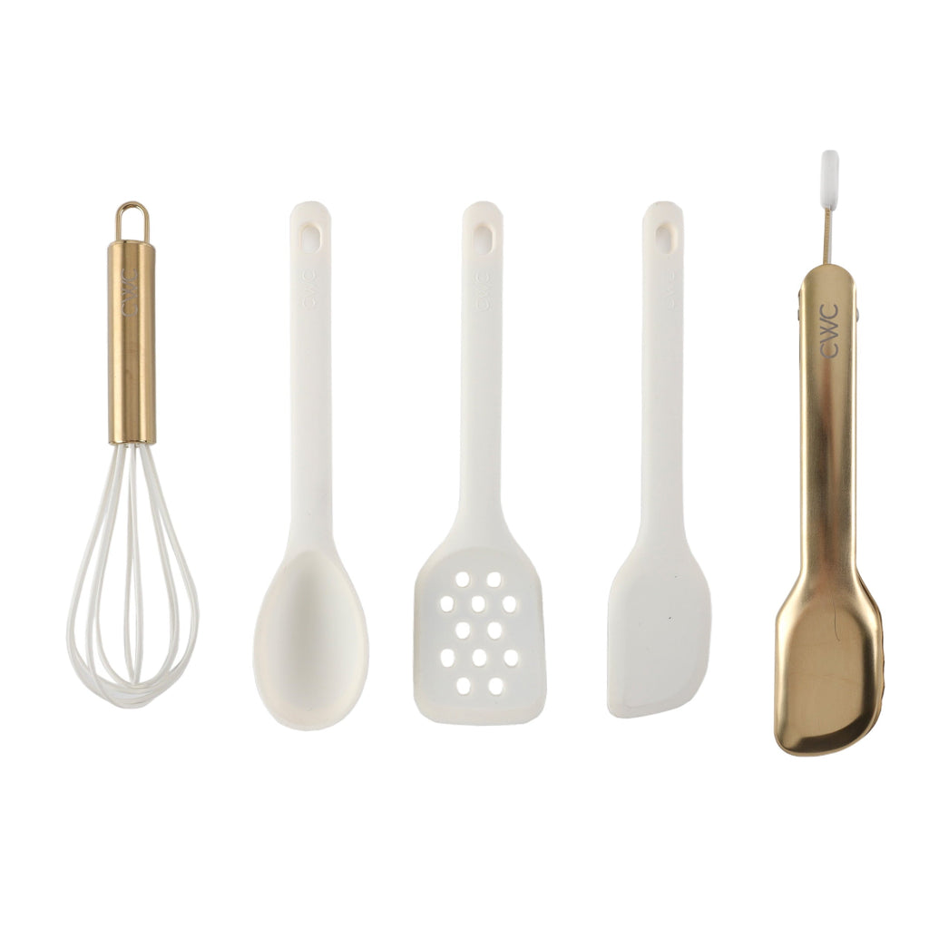 Chef-Quality 5-Piece Mini Silicone Utensil Set Durable & Nonstick Safe - Professional Kitchen Tool for Culinary Enthusiasts - Default Title