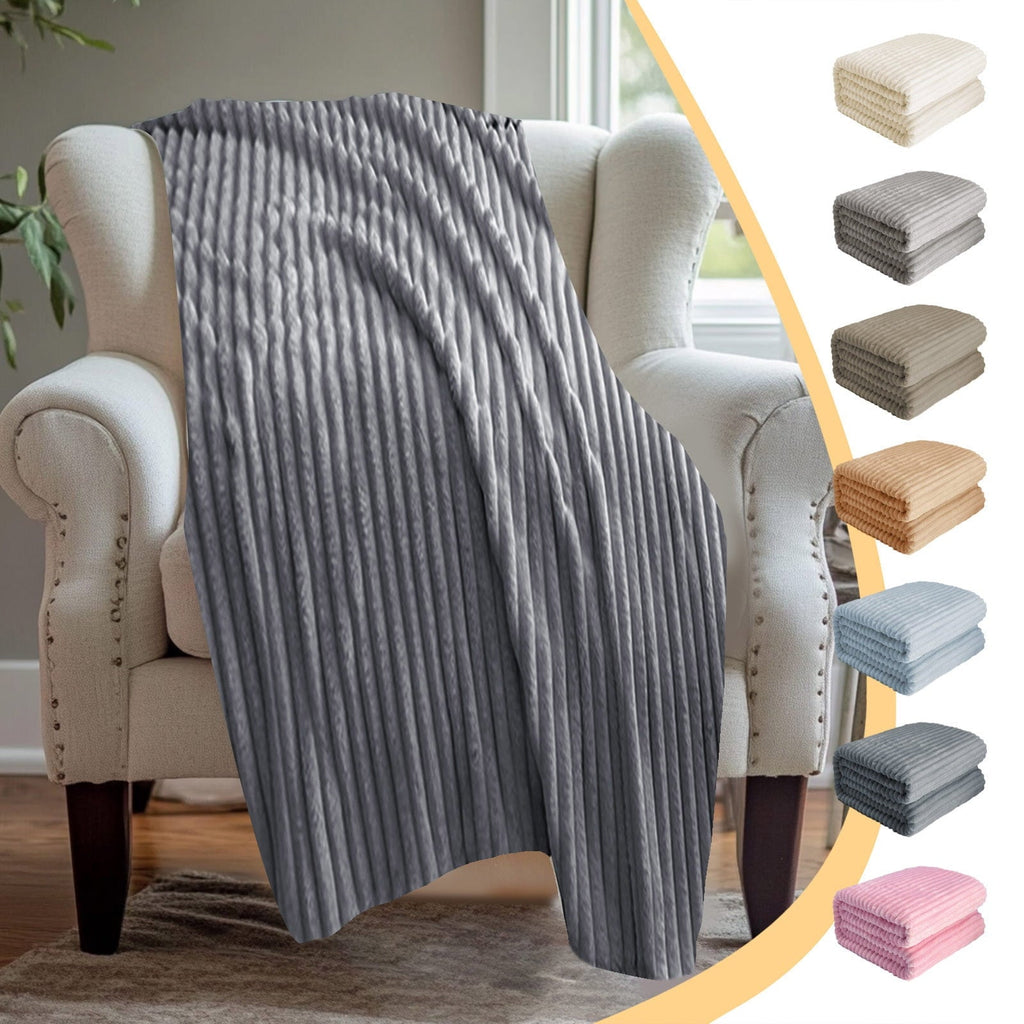 Reversible Sherpa Bunny Blanket, Super Soft & Warm Faux Rabbit Fur Throw Blanket, Lightweight Microfiber Machine Washable for Bedroom, ... - Cozy Fleece Throw Blanket for Couch & Bed - Default Title
