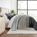 Heavyweight Warmth All Season Ultra Soft Comforter Set Lightweight Bedding in Gray/Black Ombre for Full/Queen Size - Cloud-Like Soft Lightweight Bed Comforter - Default Title