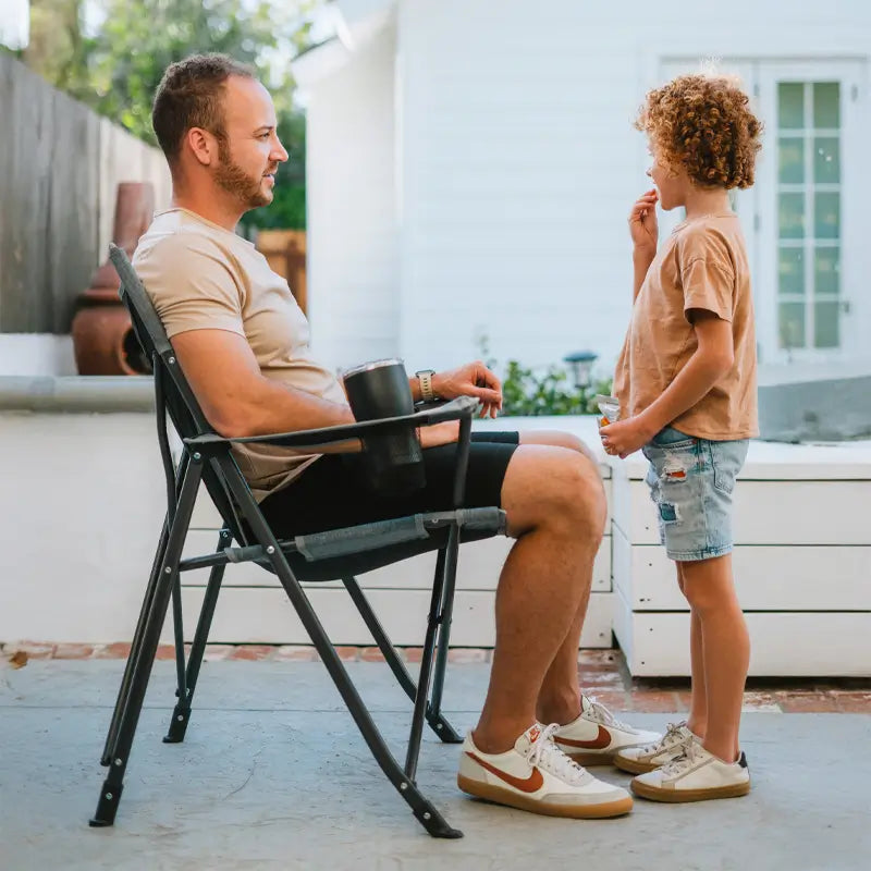Lightweight Messenger Comfort Quad Chair - Choice 989 - Pico Compact Folding Camp Chair with Carry Bag Detail