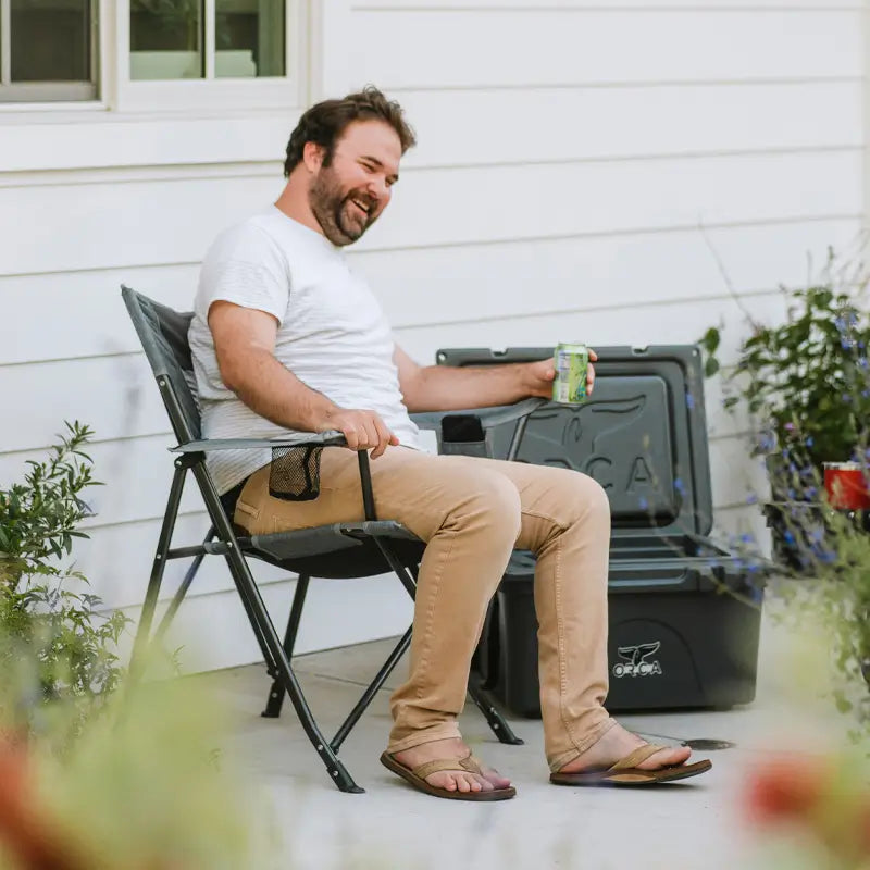 Lightweight Messenger Comfort Quad Chair - Choice 989 - Pico Compact Folding Camp Chair with Carry Bag Detail