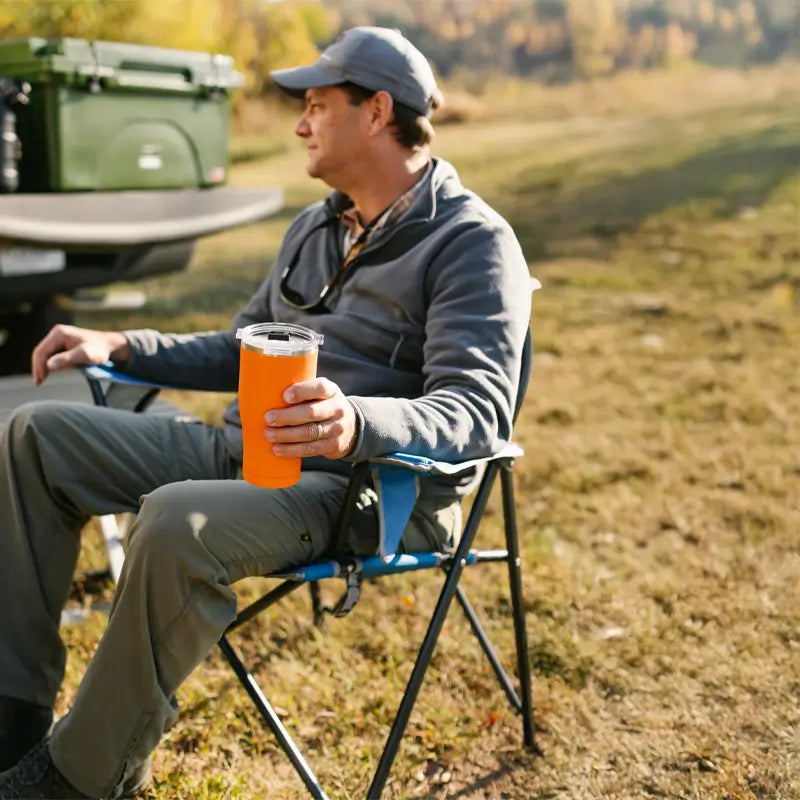 Lightweight Messenger Comfort Quad Chair - Choice 989 - Pico Compact Folding Camp Chair with Carry Bag Detail