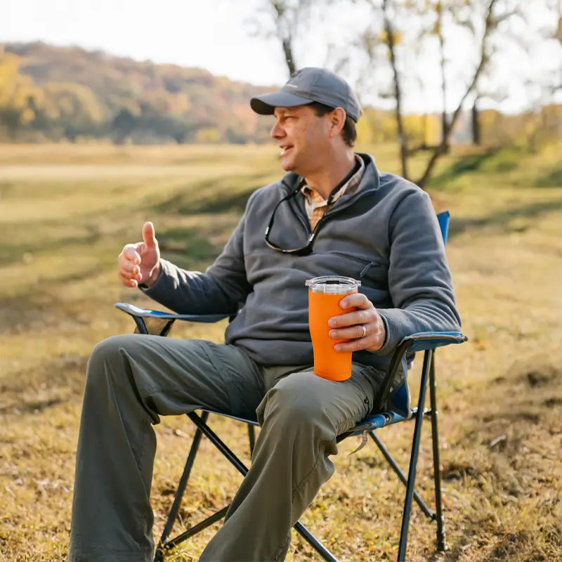 Lightweight Messenger Comfort Quad Chair - Choice 989 - Pico Compact Folding Camp Chair with Carry Bag Detail