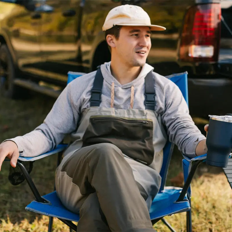 Lightweight Messenger Comfort Quad Chair - Choice 989 - Pico Compact Folding Camp Chair with Carry Bag Detail
