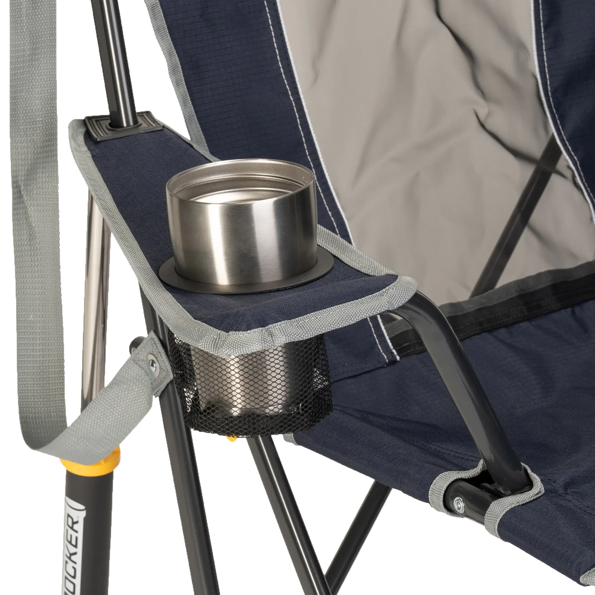 Heavy-Duty Freestyle Comfort Pro Rocker - Choice 375 - Patented Spring-Action Rocking Chair for Camping Detail