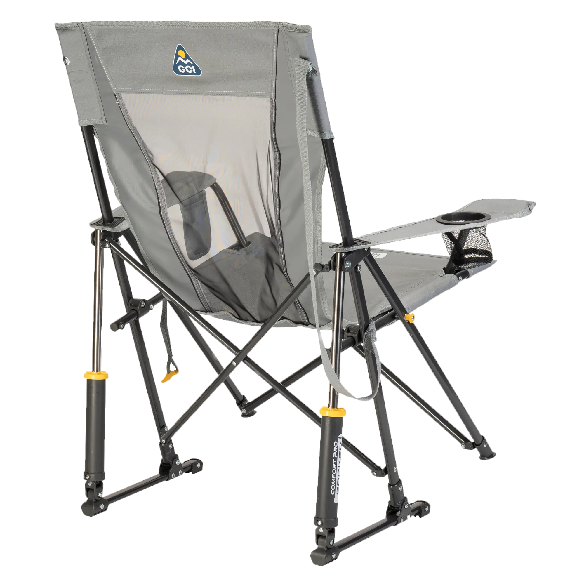 Heavy-Duty Freestyle Comfort Pro Rocker - Choice 375 - Patented Spring-Action Rocking Chair for Camping Detail