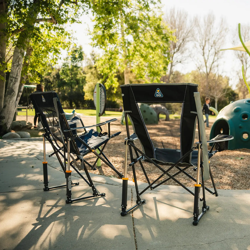 Heavy-Duty Freestyle Comfort Pro Rocker - Choice 375 - Patented Spring-Action Rocking Chair for Camping Detail