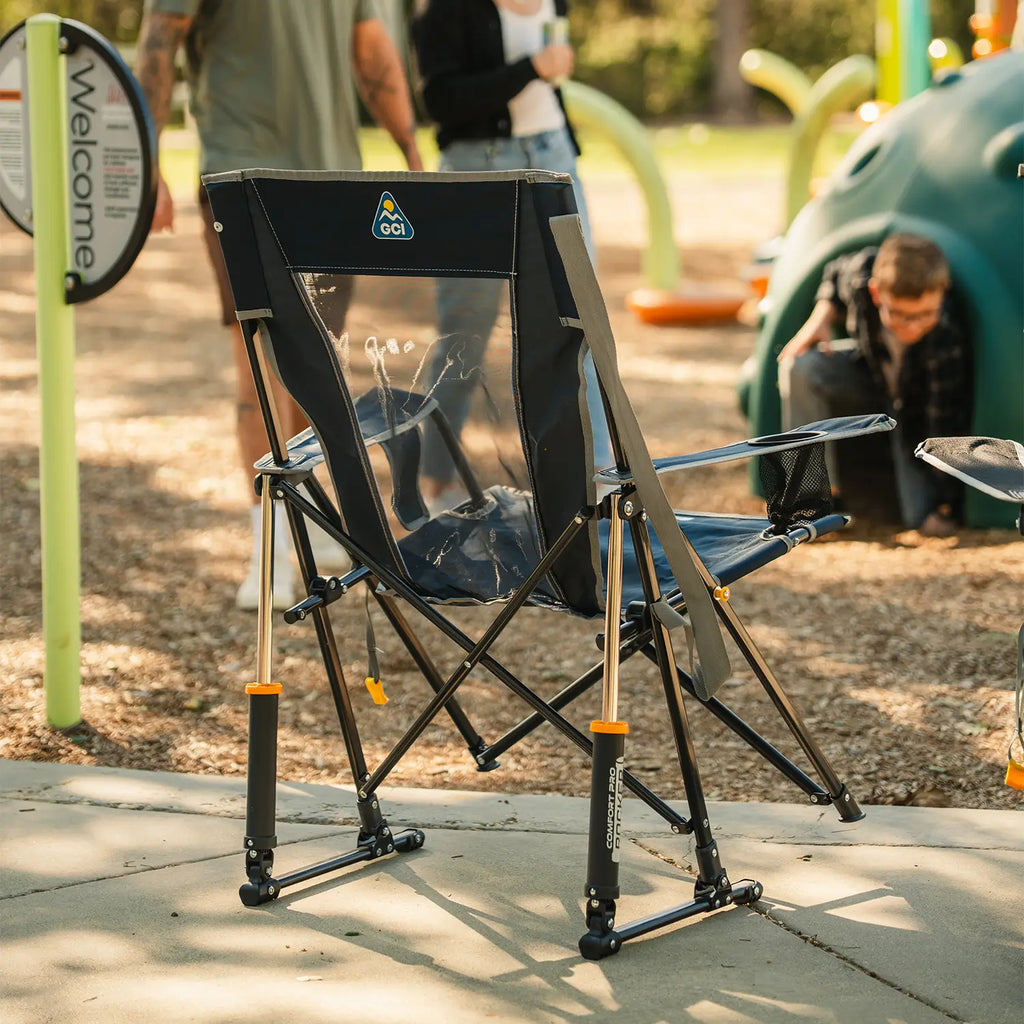 Heavy-Duty Freestyle Comfort Pro Rocker - Choice 375 - Patented Spring-Action Rocking Chair for Camping Detail