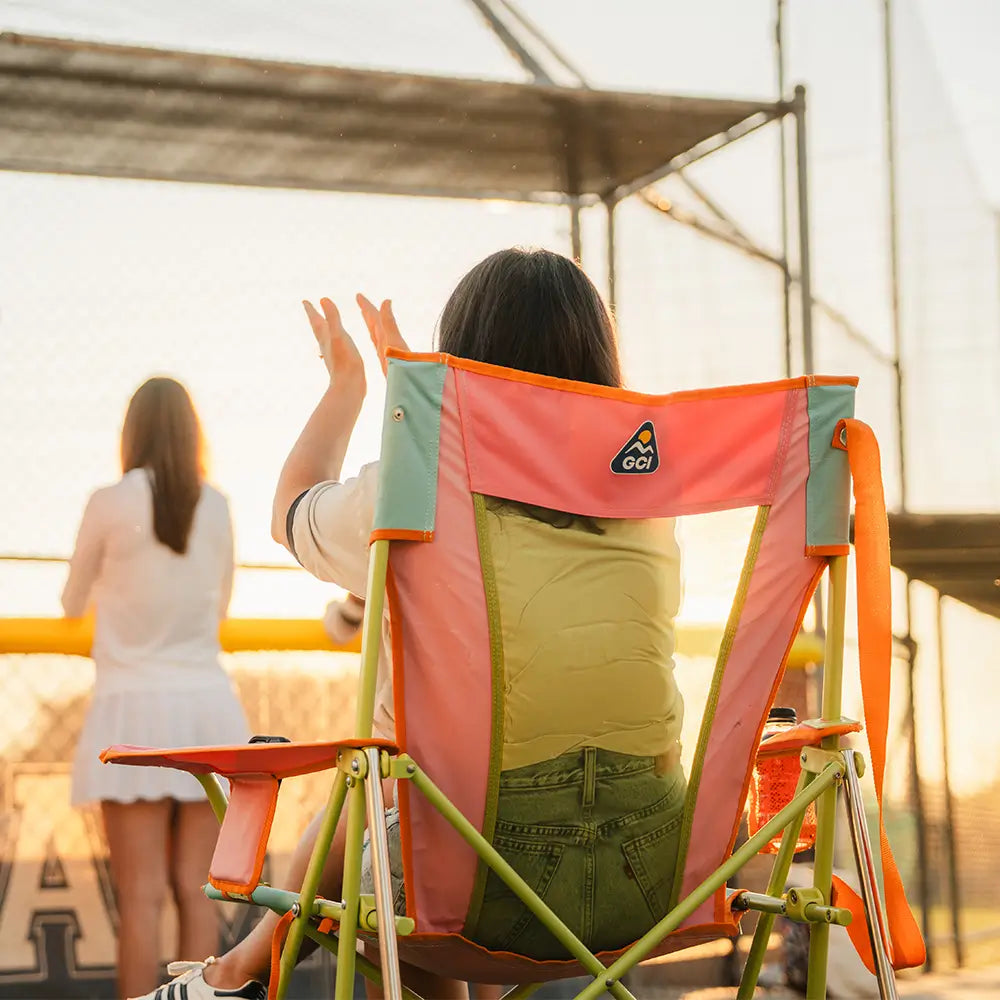 Heavy-Duty Freestyle Comfort Pro Rocker - Choice 375 - Patented Spring-Action Rocking Chair for Camping Detail