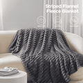 Decorative Knitted Grey Fleece Throw Blanket for Couch - Super Soft Cozy Blankets for Women, Girls, 50x60 inches - Cozy Fleece Throw Blanket for Couch & Bed - Default Title