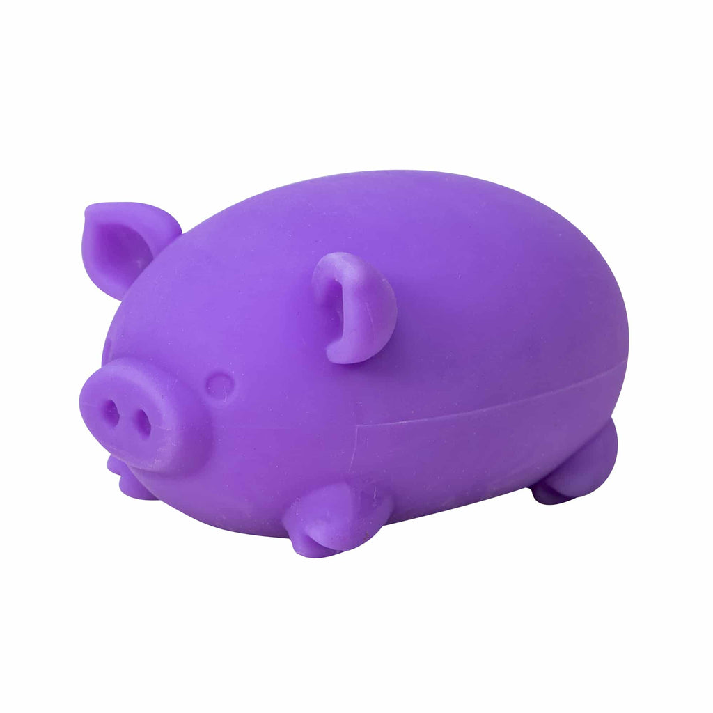 Animal-Shaped NeeDoh Dig’ It Pig | Select Velvet Canopy - Collectible Shaggy Monster Squishable Toy Detail