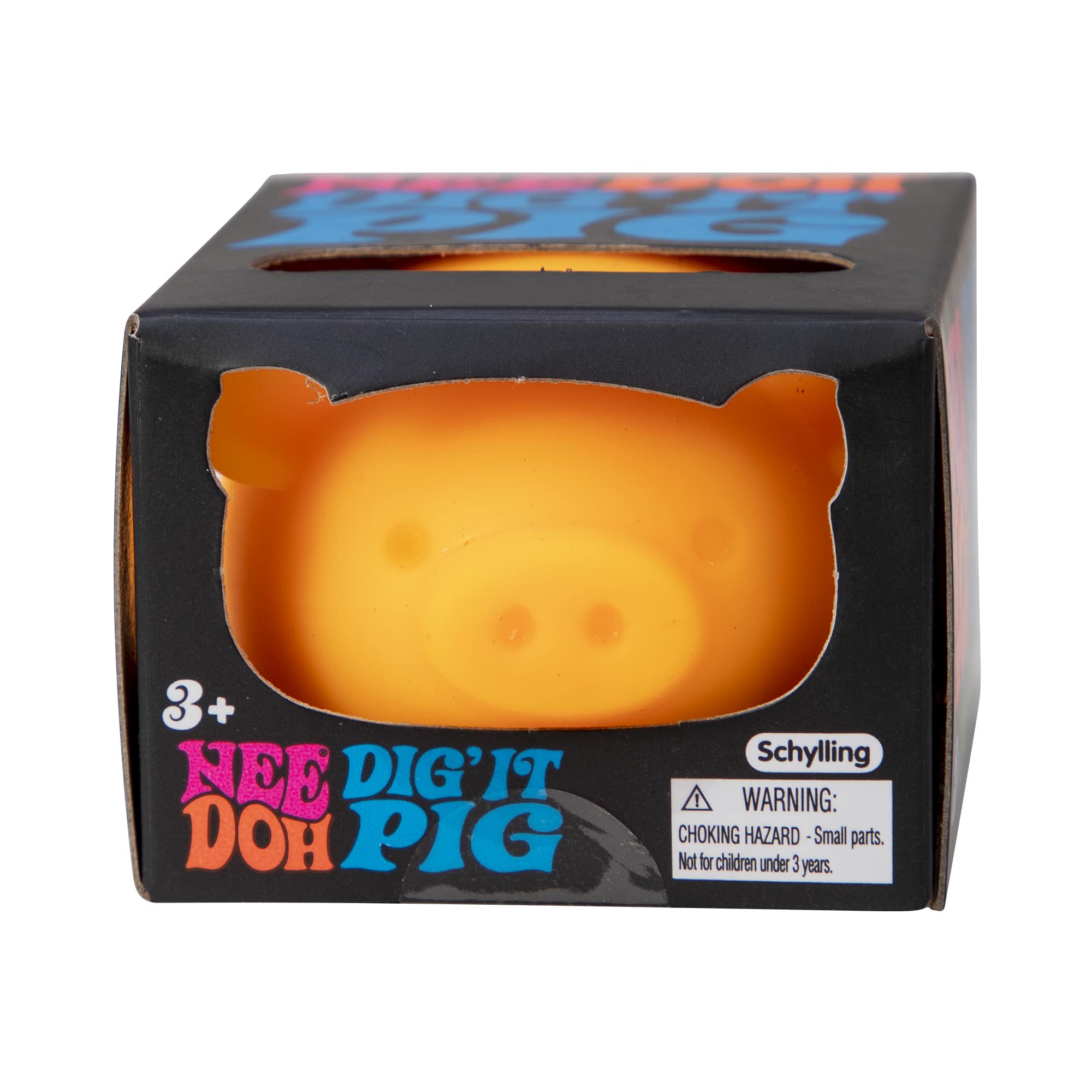 Animal-Shaped NeeDoh Dig’ It Pig | Select Velvet Canopy - Collectible Shaggy Monster Squishable Toy Detail