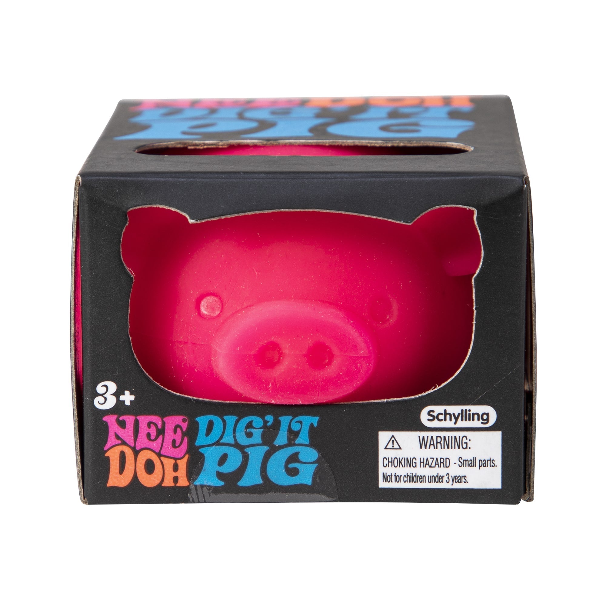 Animal-Shaped NeeDoh Dig’ It Pig | Select Velvet Canopy - Collectible Shaggy Monster Squishable Toy Detail