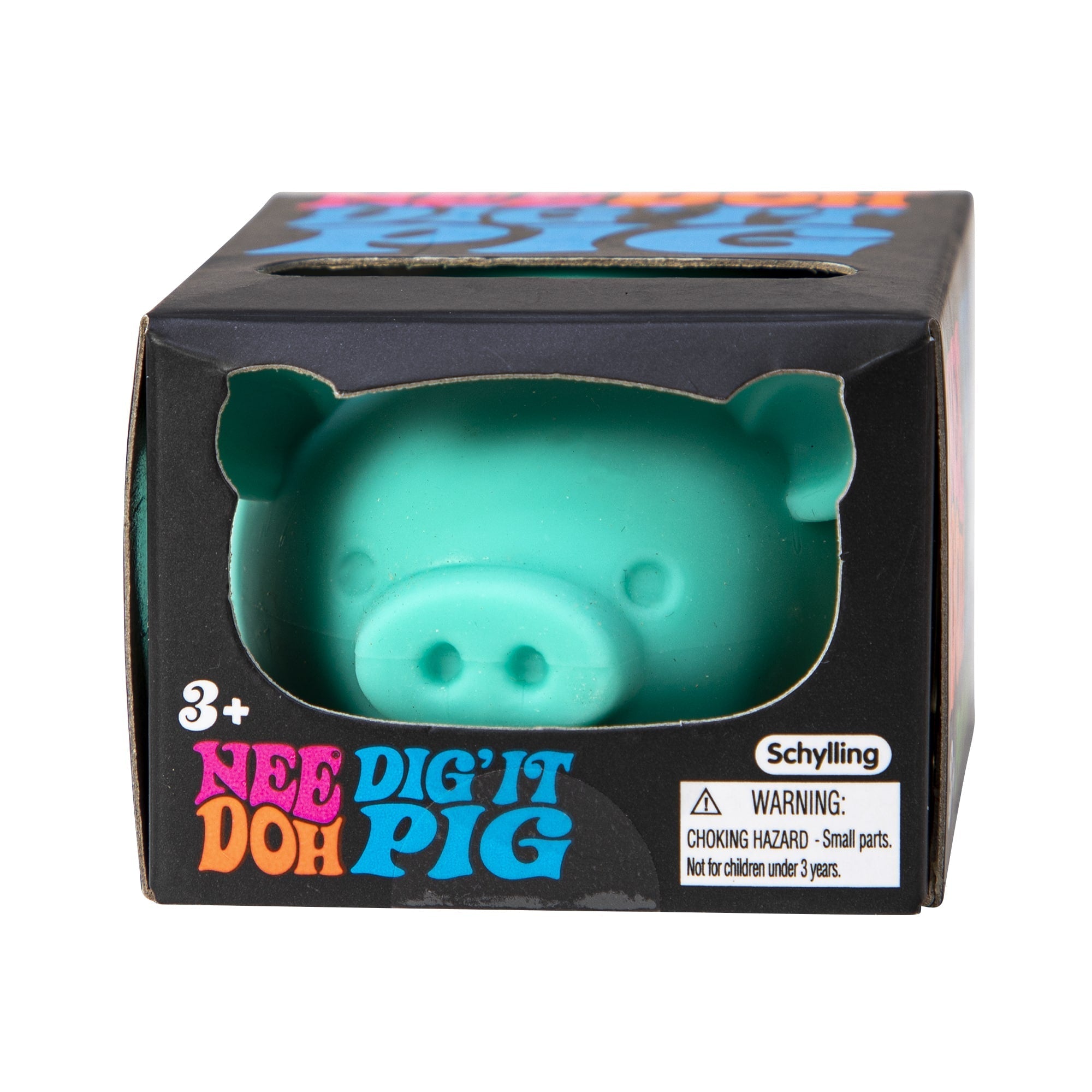 Animal-Shaped NeeDoh Dig’ It Pig | Select Velvet Canopy - Collectible Shaggy Monster Squishable Toy Detail