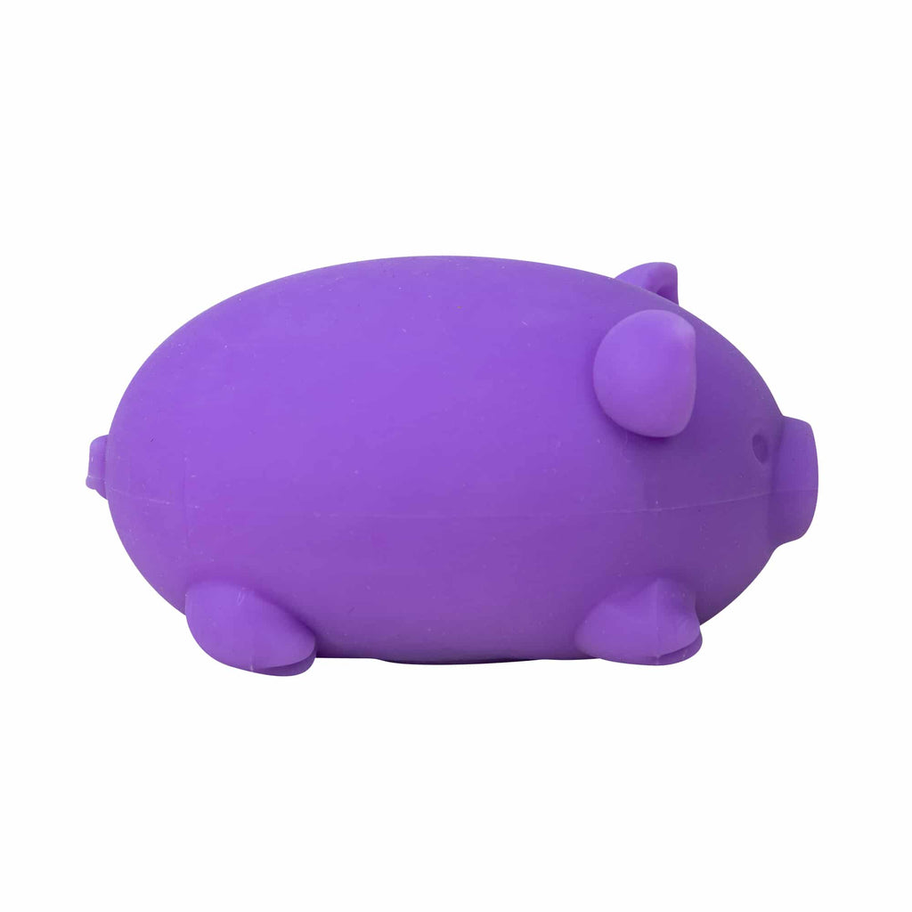 Animal-Shaped NeeDoh Dig’ It Pig | Select Velvet Canopy - Collectible Shaggy Monster Squishable Toy Detail