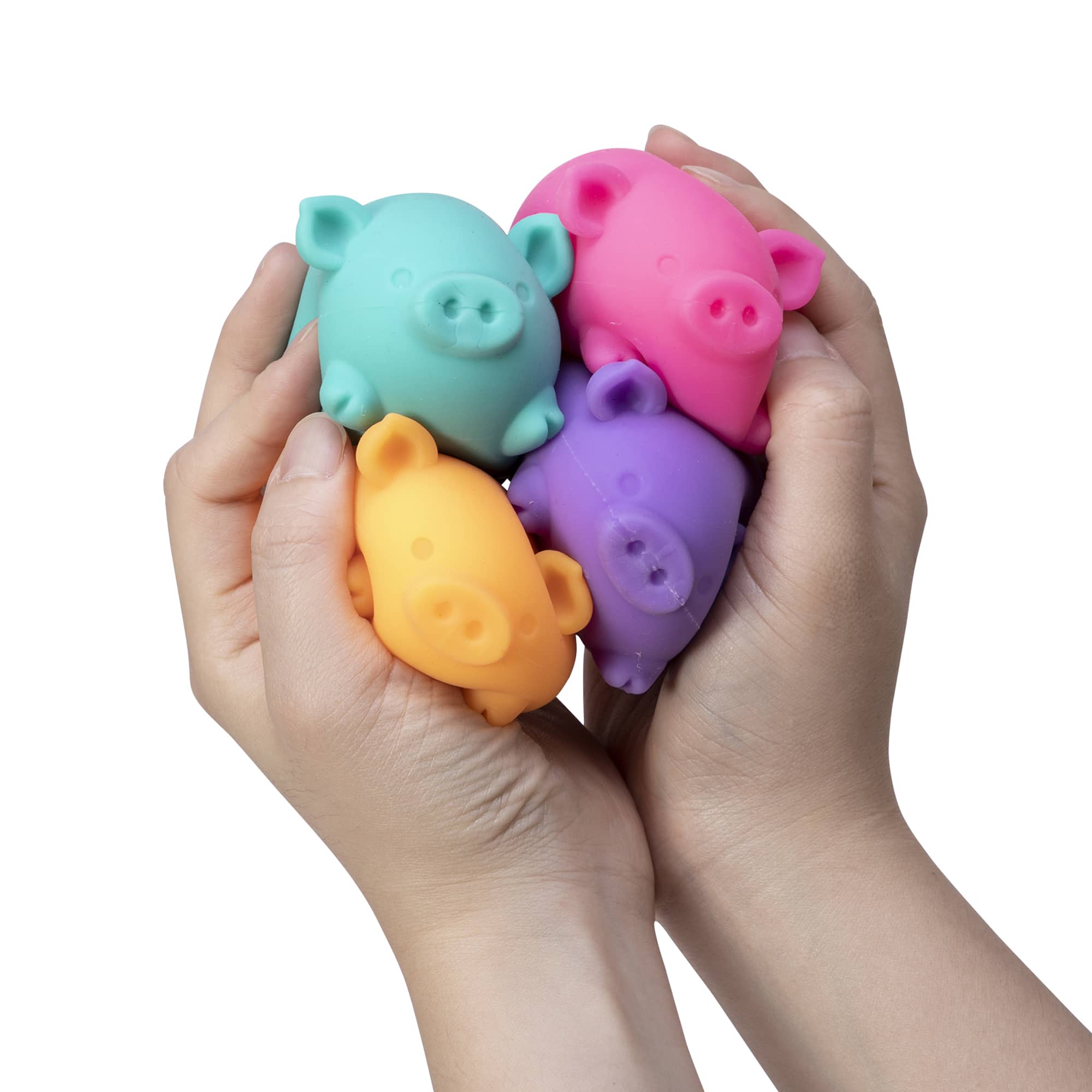 Animal-Shaped NeeDoh Dig’ It Pig | Select Velvet Canopy - Collectible Shaggy Monster Squishable Toy Detail