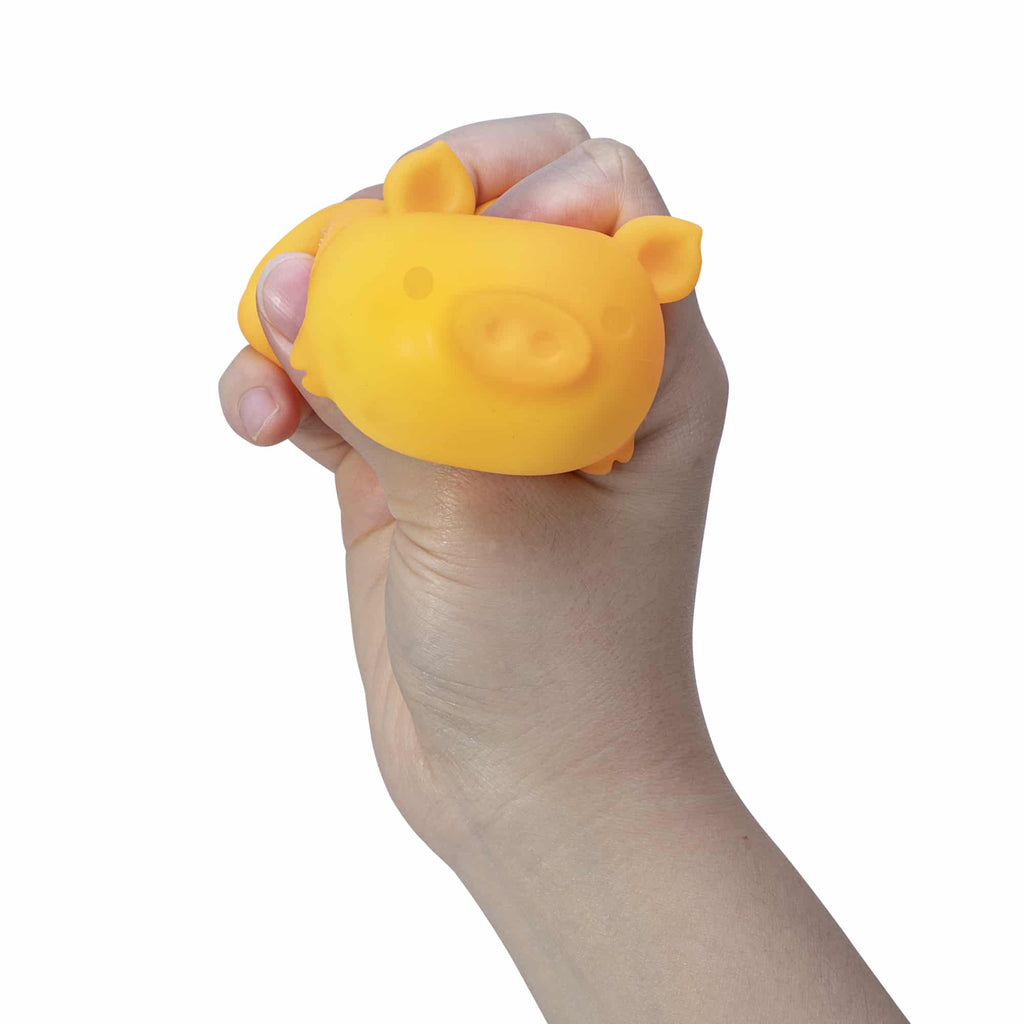 Animal-Shaped NeeDoh Dig’ It Pig | Select Velvet Canopy - Collectible Shaggy Monster Squishable Toy Detail