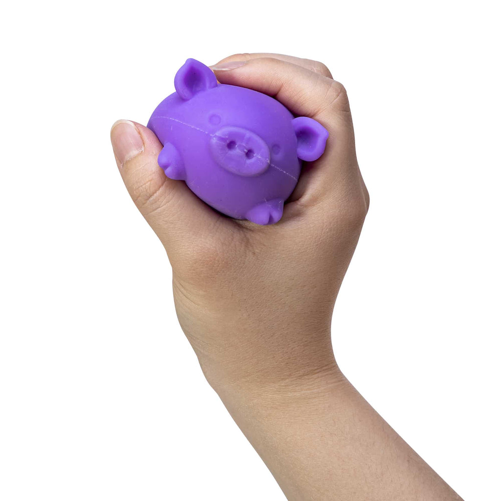 Animal-Shaped NeeDoh Dig’ It Pig | Select Velvet Canopy - Collectible Shaggy Monster Squishable Toy Detail