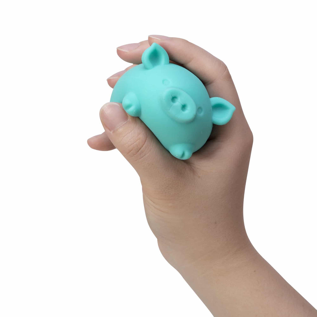 Animal-Shaped NeeDoh Dig’ It Pig | Select Velvet Canopy - Collectible Shaggy Monster Squishable Toy Detail
