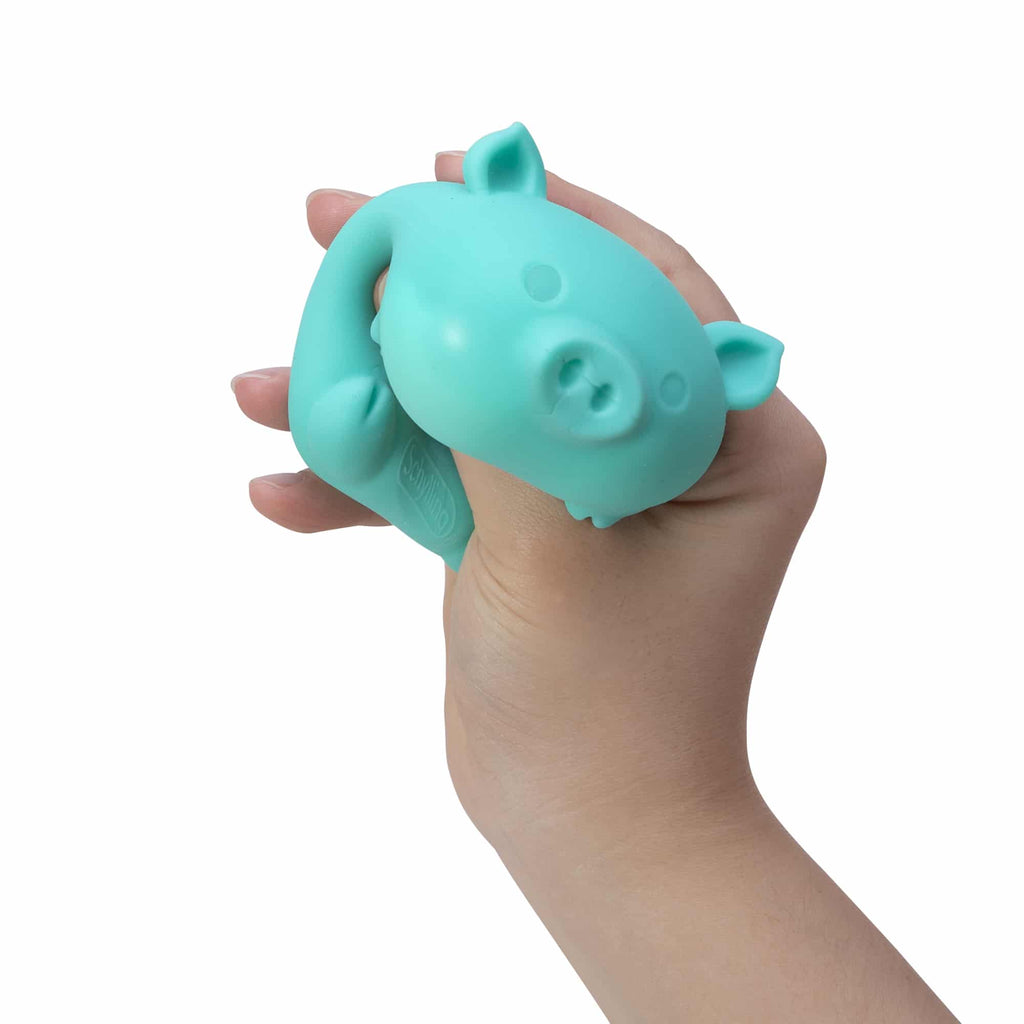Animal-Shaped NeeDoh Dig’ It Pig | Select Velvet Canopy - Collectible Shaggy Monster Squishable Toy Detail