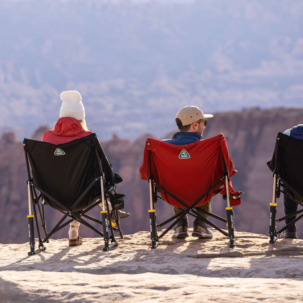 Premium All-Weather Puff Rocker - Choice 731 - Heavy-Duty Kickback Rocker with Beverage Holder Detail