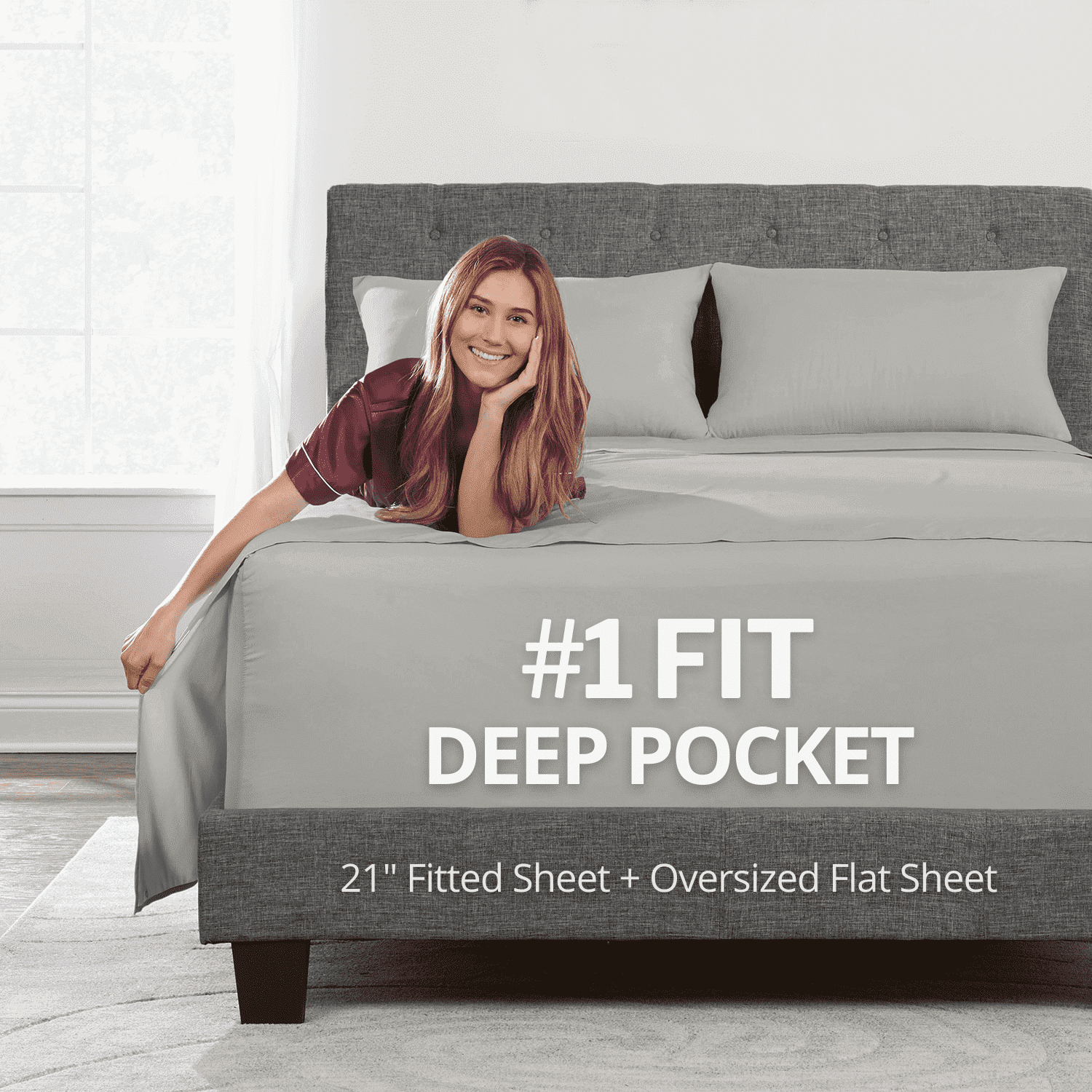 Premium Egyptian Cotton Bedding 21” King Extra Deep Pocket Sheets - Deep King Fitted Sheet - Super And Ultra Deep Sheet - For Deep Mattress -... - Cooling Hotel Quality Bedding Sheets and Pillowcases - Default Title