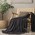 Cozy Fleece Soft Chenille Throw Blanket for Couch, Cozy Plush Fuzzy Decorative Chenille Knit Throw Blanket with Tassels, Lightwei... - Luxury Knitted Decorative Throw Blanket with Fringes - Default Title