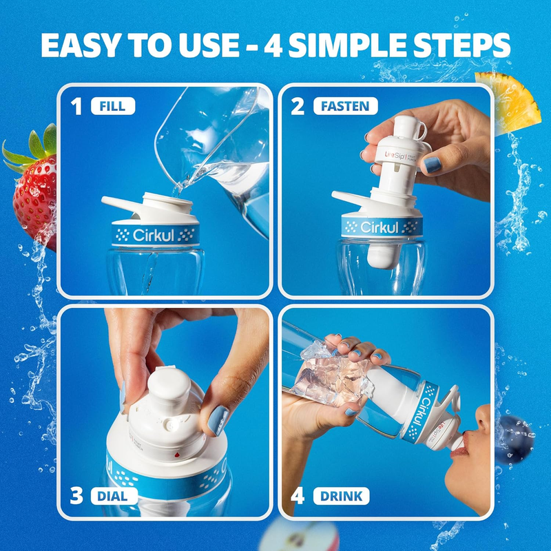 Natural Fruit Flavored FitSip 6-Pack Variety Pack HE3H - Sugar-Free Fruit Flavor Cartridge Refill Detail