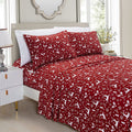 Cooling Sateen Luxury Soft Bed Sheets Holiday Pattern 1500 Thread Count Percale Egyptian Quality Softness Wrinkle and Fade Resistant... - Breathable Egyptian Cotton Flat & Fitted Sheets - Default Title