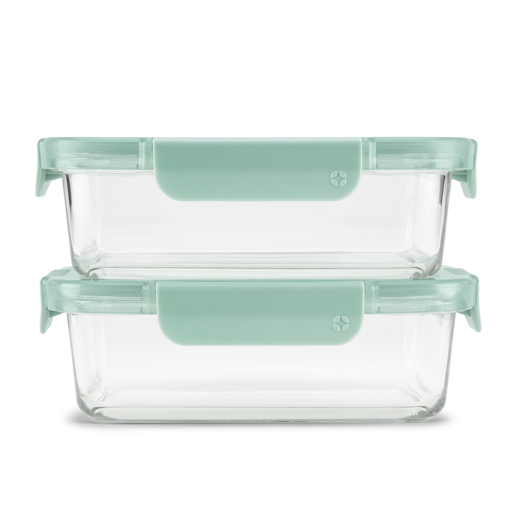 Sweet Treat Shaped 3.4 Cup 2 Pack Glass Meal Prep Containers with Locking Lids - Fun Food Fidget Cookie Squishable Toy - Default Title