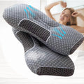 Orthopedic Support 2-Piece Set - 24"x15" Gray Bed for Back, Side, Stomach Sleepers - Hotel Quality Plush Sleeping Pillows - Default Title