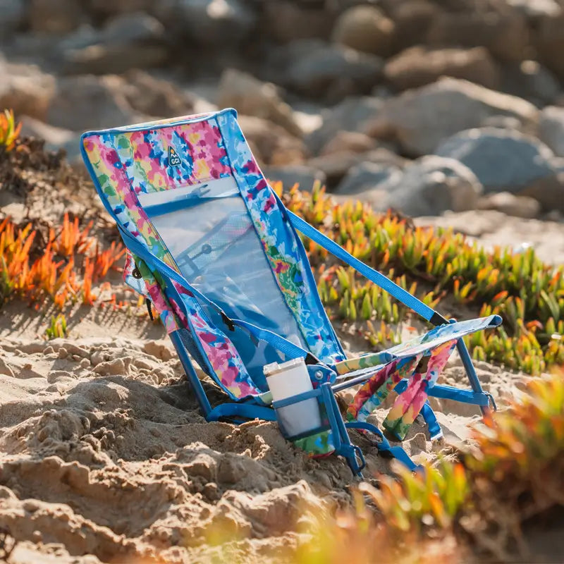 Backpack Travel Everywhere Chair 2 - Choice 656 - Low-Profile Reclining Beach Chair with Backpack Straps Detail