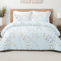 Fluffy Down Alternative 3-Piece Floral King Size Comforter Set, Microfiber Bedding Down Alternative Comforter for All Seasons with 2 Pillow S... - Luxurious Quilted Duvet Cover Set - Default Title