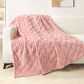 Super Soft Flannel Fleece Throw Blanket for Couch, Super Soft Warm Lightweight Checkered Pattern Blanket for All Seasons, Pink, 50"x60" - Lightweight Plush Warm Blanket for All Seasons - Default Title