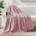Super Soft Flannel Plush Fuzzy Large Fleece Throw Blanket (50" x 70", Dusty Pink)- Soft, Warm and Lightweight - Cozy Fleece Throw Blanket for Couch & Bed - Default Title
