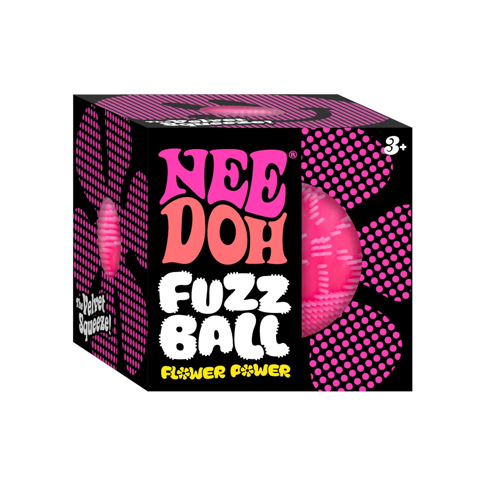 Shaggy Tactile NeeDoh Fuzz Ball Flower Power | Signature Elm Point - Spiky Textured Groovy Glob for Sensory Therapy Detail