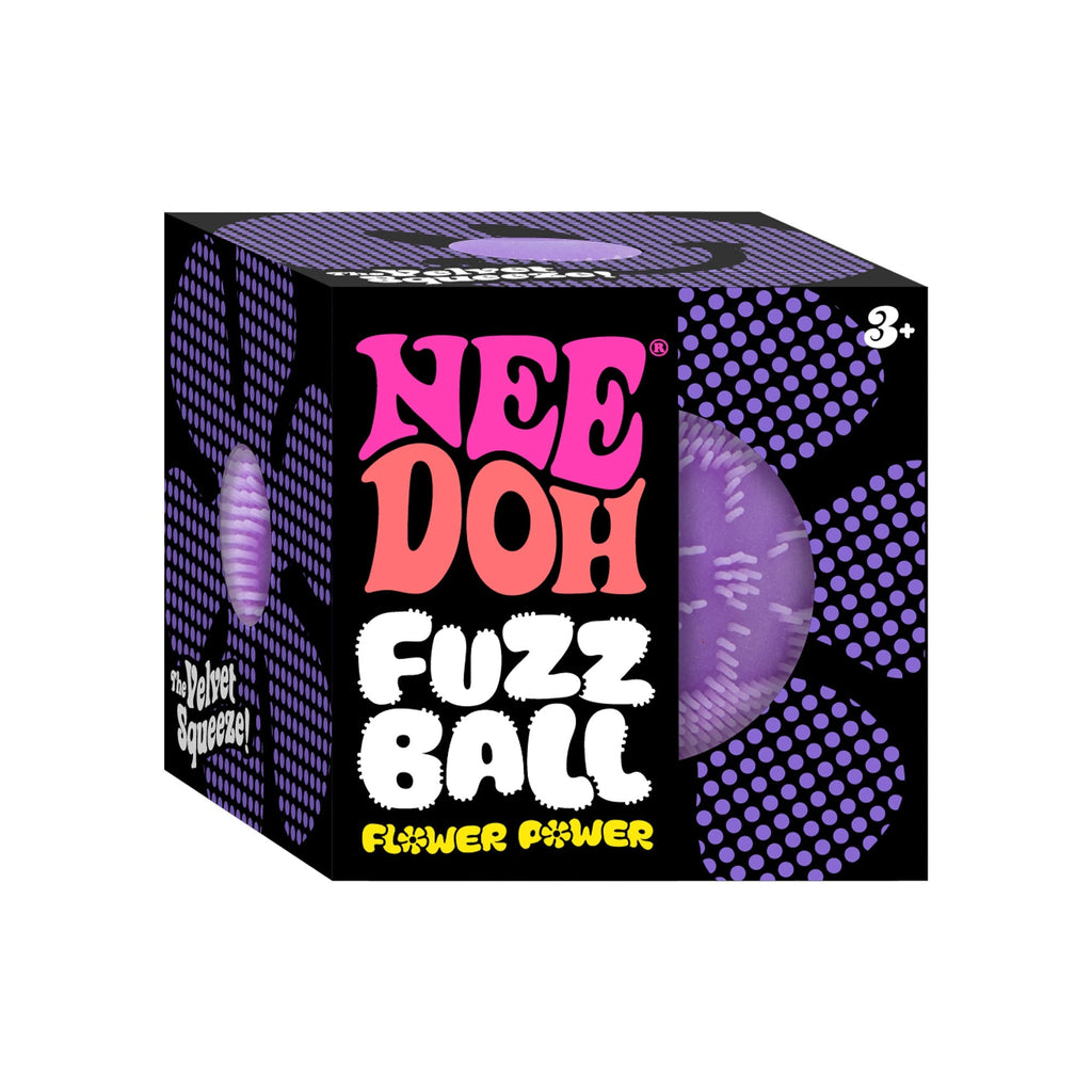 Shaggy Tactile NeeDoh Fuzz Ball Flower Power | Signature Elm Point - Spiky Textured Groovy Glob for Sensory Therapy Detail
