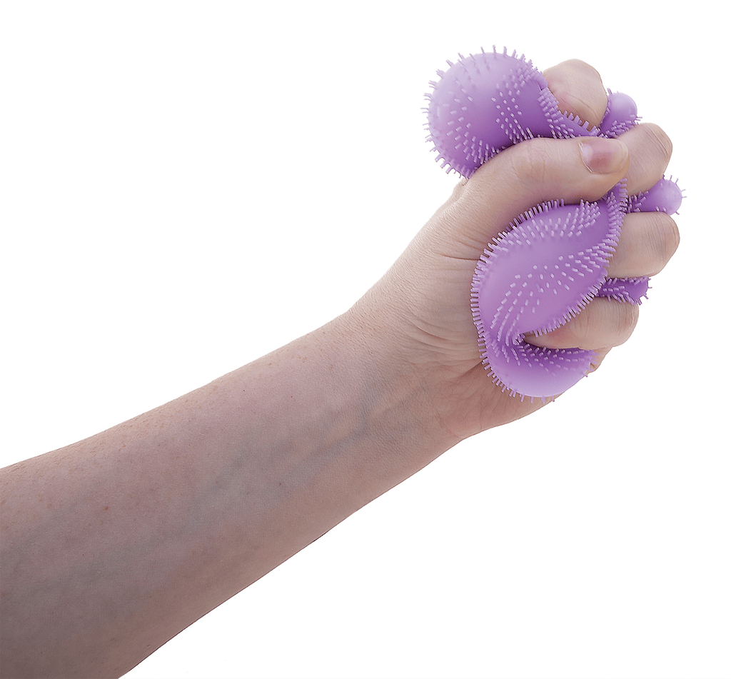 Shaggy Tactile NeeDoh Fuzz Ball Flower Power | Signature Elm Point - Spiky Textured Groovy Glob for Sensory Therapy - Surprise Me! (Random Color)