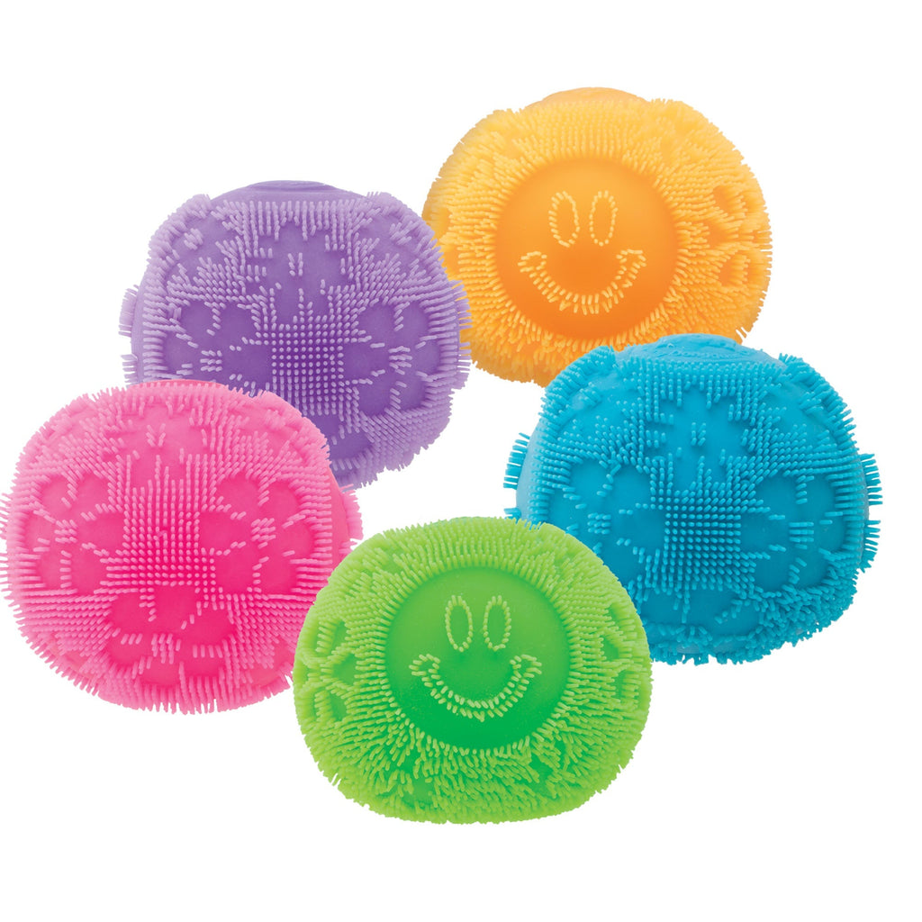 Shaggy Tactile NeeDoh Fuzz Ball Flower Power | Signature Elm Point - Spiky Textured Groovy Glob for Sensory Therapy Detail