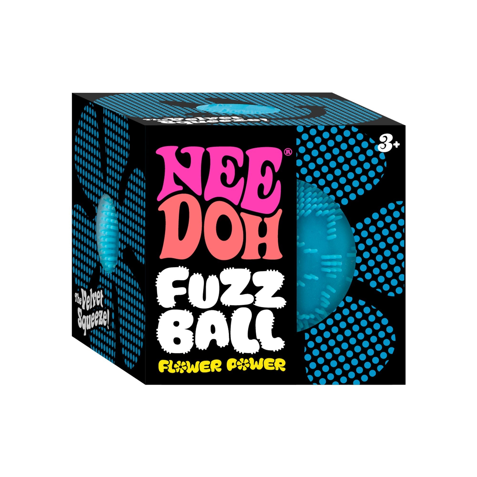 Shaggy Tactile NeeDoh Fuzz Ball Flower Power | Signature Elm Point - Spiky Textured Groovy Glob for Sensory Therapy Detail