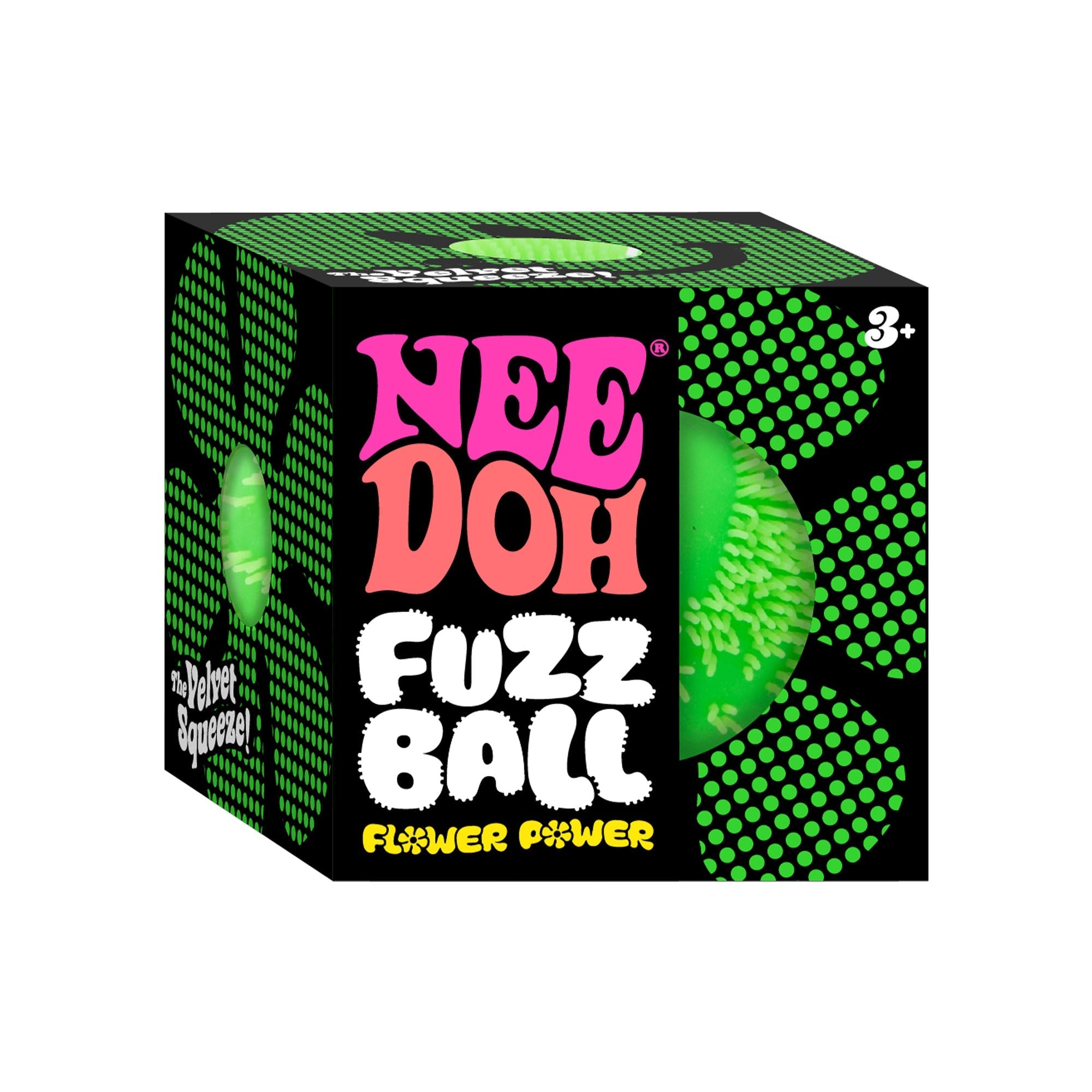Shaggy Tactile NeeDoh Fuzz Ball Flower Power | Signature Elm Point - Spiky Textured Groovy Glob for Sensory Therapy Detail