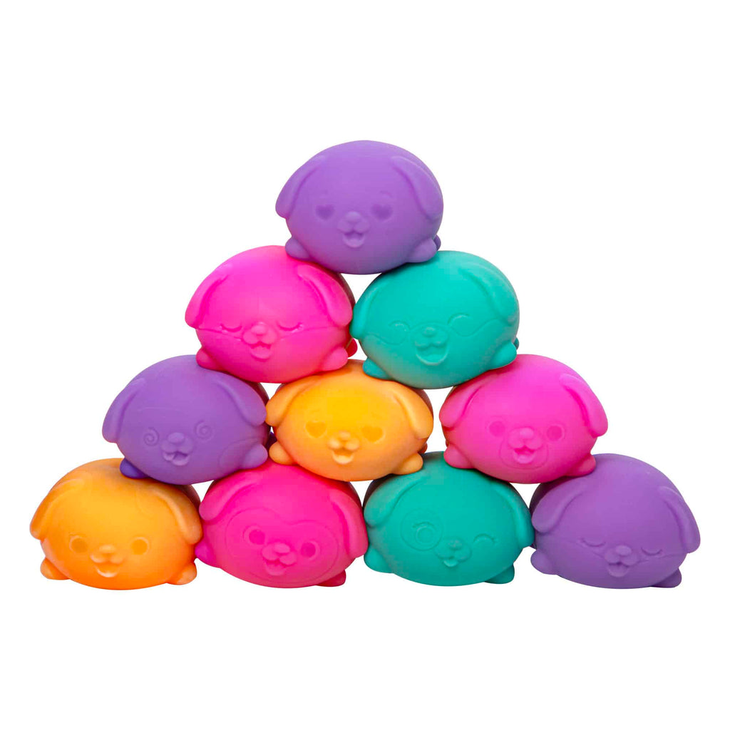 Portable Teenie Teenie NeeDoh Funky Pup | Edition Copper Bloom - Teeny NeeDoh 3-Pack Pocket-Sized Squishy Balls Detail