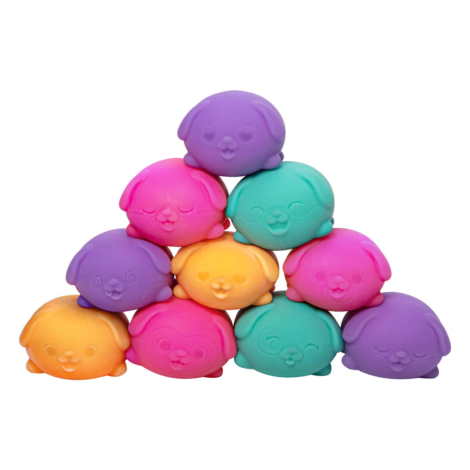 Portable Teenie Teenie NeeDoh Funky Pup | Edition Copper Bloom - Teeny NeeDoh 3-Pack Pocket-Sized Squishy Balls Detail