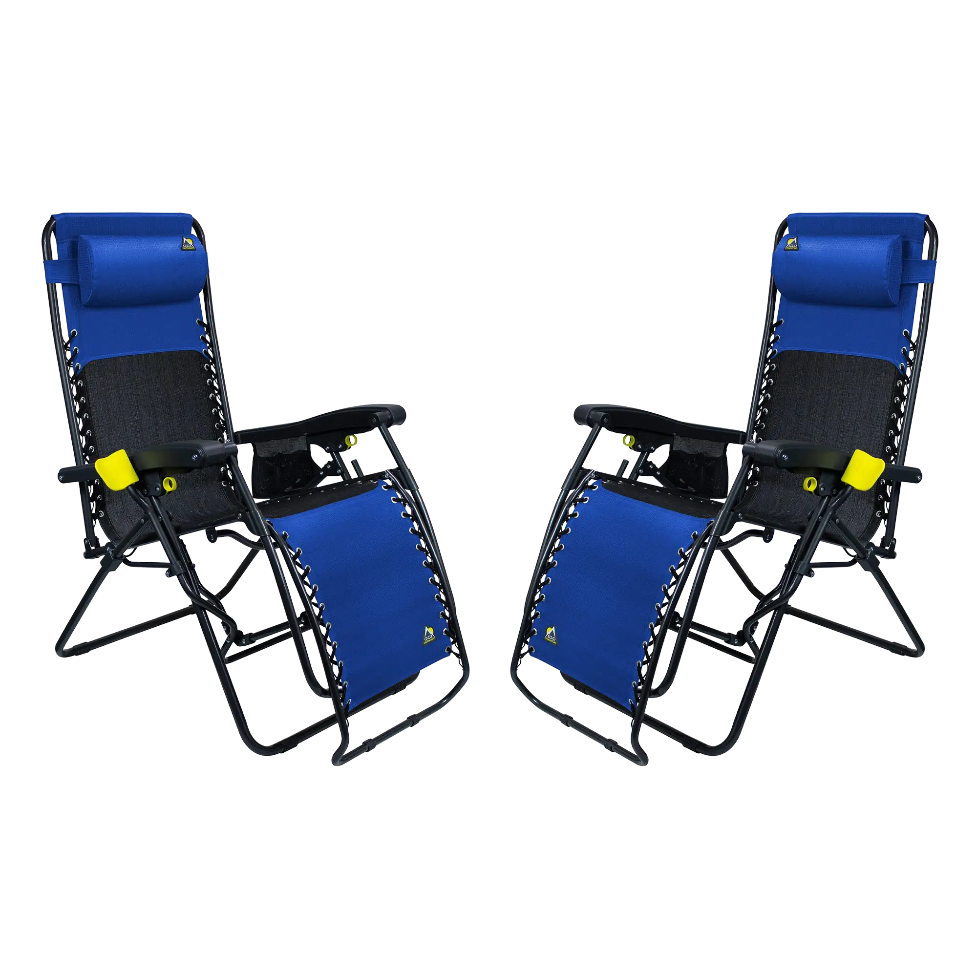Reclining Beach Freeform Zero Gravity Lounger Bundle - Choice 507 - Rust-Resistant Aluminum Sand-Friendly Lounge Chair - Royal Blue