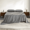 Cooling Sateen Full Size Bed Sheets, 4 Piece Sheets 14” Deep Pocket Sheet & Pillowcase Sets Soft Microfiber Luxury Bedding Fitted Sh... - Cooling Hotel Quality Bedding Sheets and Pillowcases - Default Title
