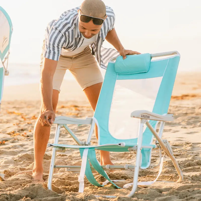 Backpack Travel Big Surf with Slide Table - Choice 334 - Rust-Resistant Aluminum Sand-Friendly Lounge Chair Detail