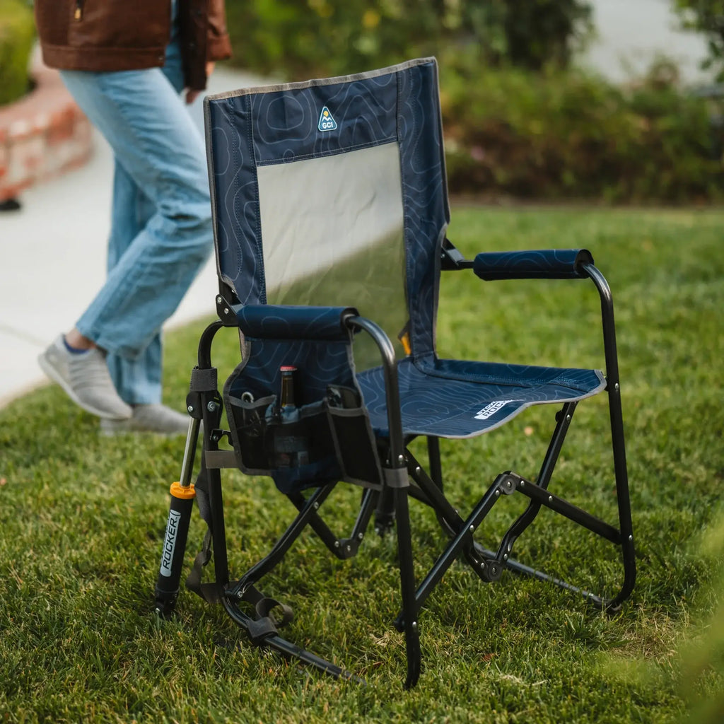 Smooth Motion Stowaway Rocker - Choice 794 - Heavy-Duty Kickback Rocker with Beverage Holder Detail